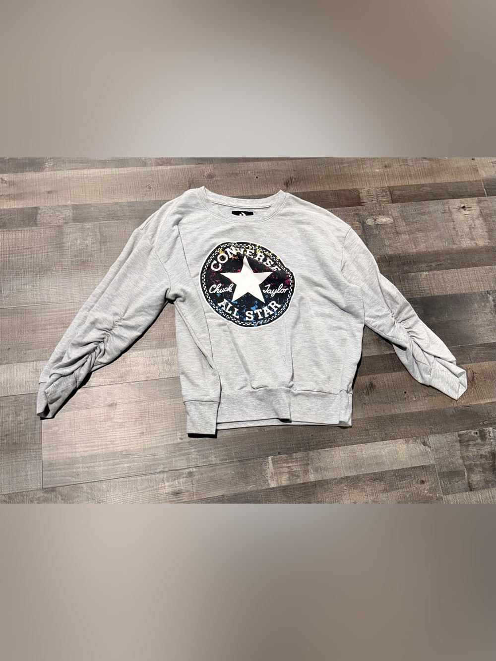 Converse Girl’s Light Gray All Star Crewneck Shirt